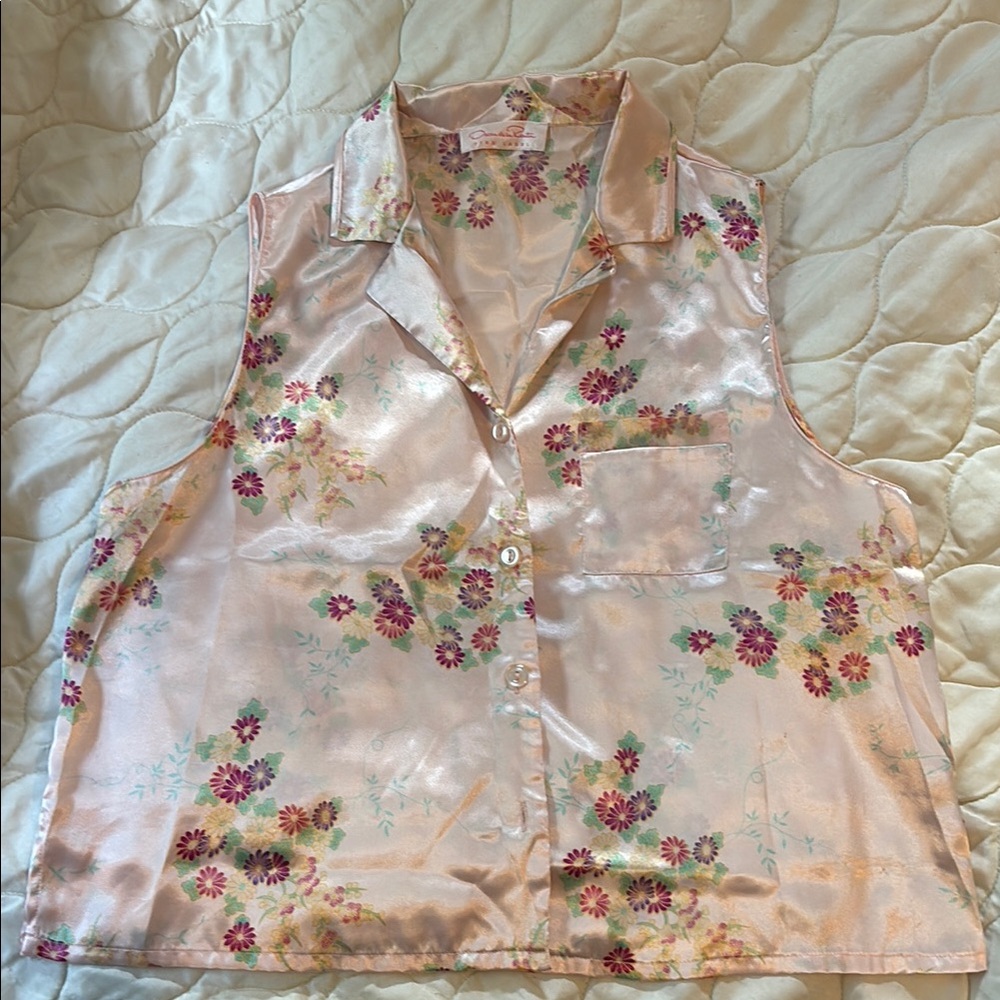 Oscar de la Renta Pink Button Down Shirt with Notched Collar